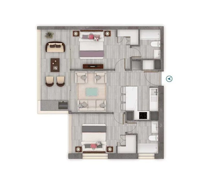 Arriendo de Departamento en Concón, Arriendo departamento 2D2B, Concón (126010)