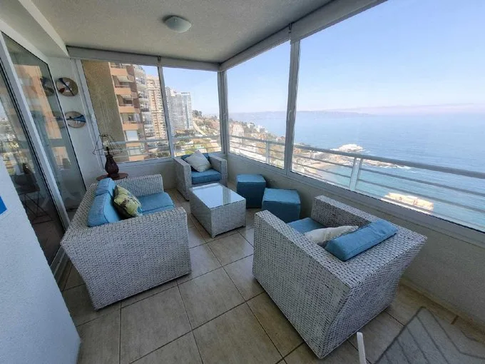 Arriendo de Departamento en Concón, Departamento 3D P20 edif con vista al mar (90927)