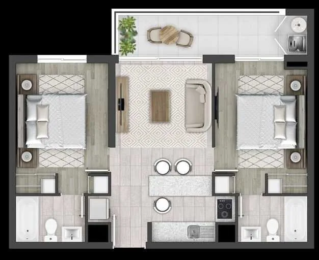Arriendo de Departamento en La Florida, Arriendo depto. 2D+2B+E en Vicente Valdés (124571)