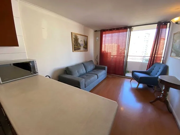 Arriendo de Departamento en Ñuñoa, Depto amoblado 1 Dorm, 1 B, Terraza, Metro (130450) - 1
