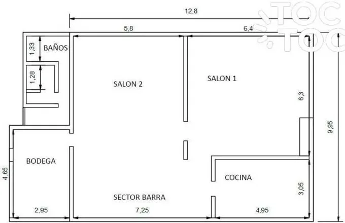 Arriendo de Local Comercial en Santiago, Restaurante 145 m2 patente alcoholes (121286)