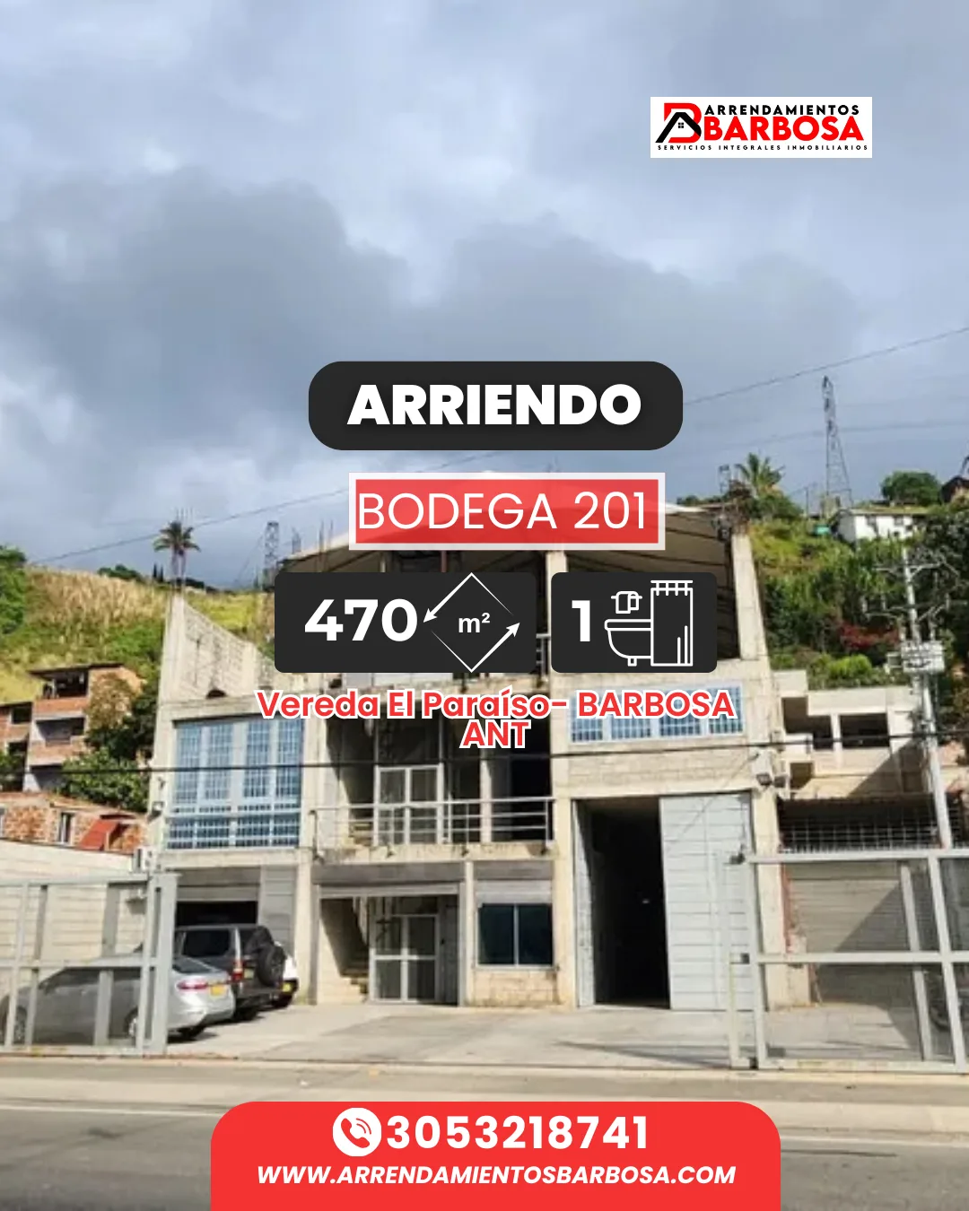 Bodega en  Arriendo en El paraiso, Barbosa