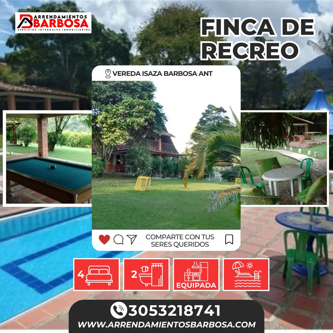 Finca en  Arriendo en Isaza, Barbosa