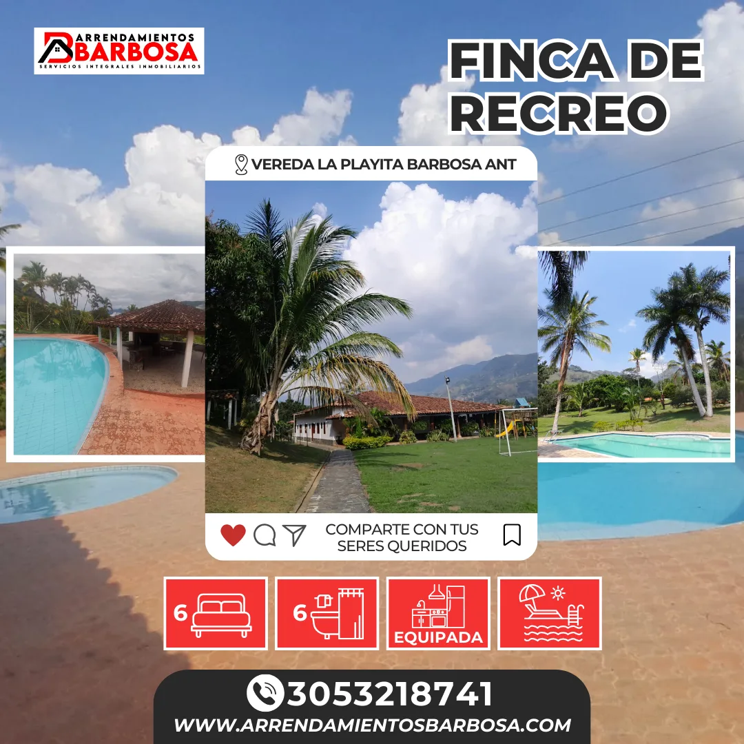 Finca en  Arriendo en La playa, Barbosa