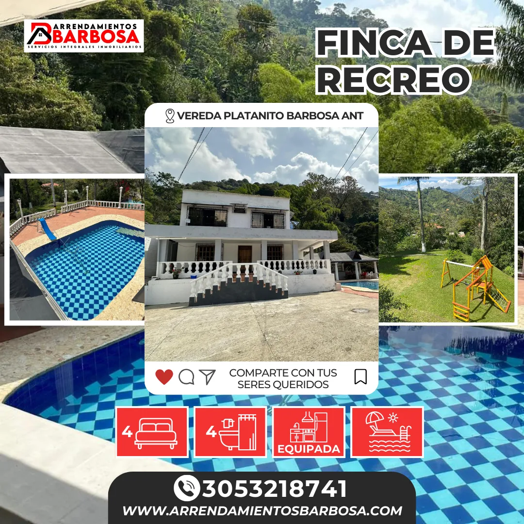 Finca en  Arriendo en Platanito parte baja, Barbosa