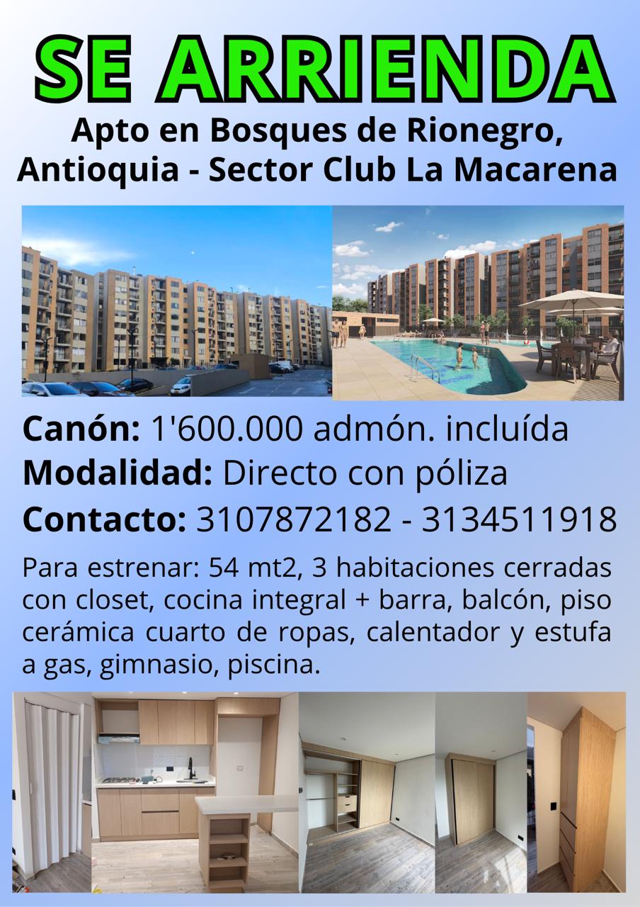 Apartamento en Arriendo en Cabañitas, Bello