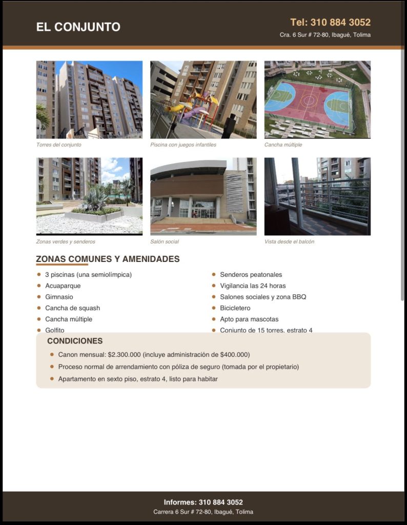 Apartamento en Arriendo