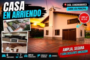 🏡 ¡Vive en Grande! Espectacular Casa en Arriendo en Chía con 1.082 m²