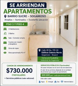 Apartamento Totalmente Terminado Cerca a la Zona Industrial de Sogamoso! (Pisos 3 y 4)