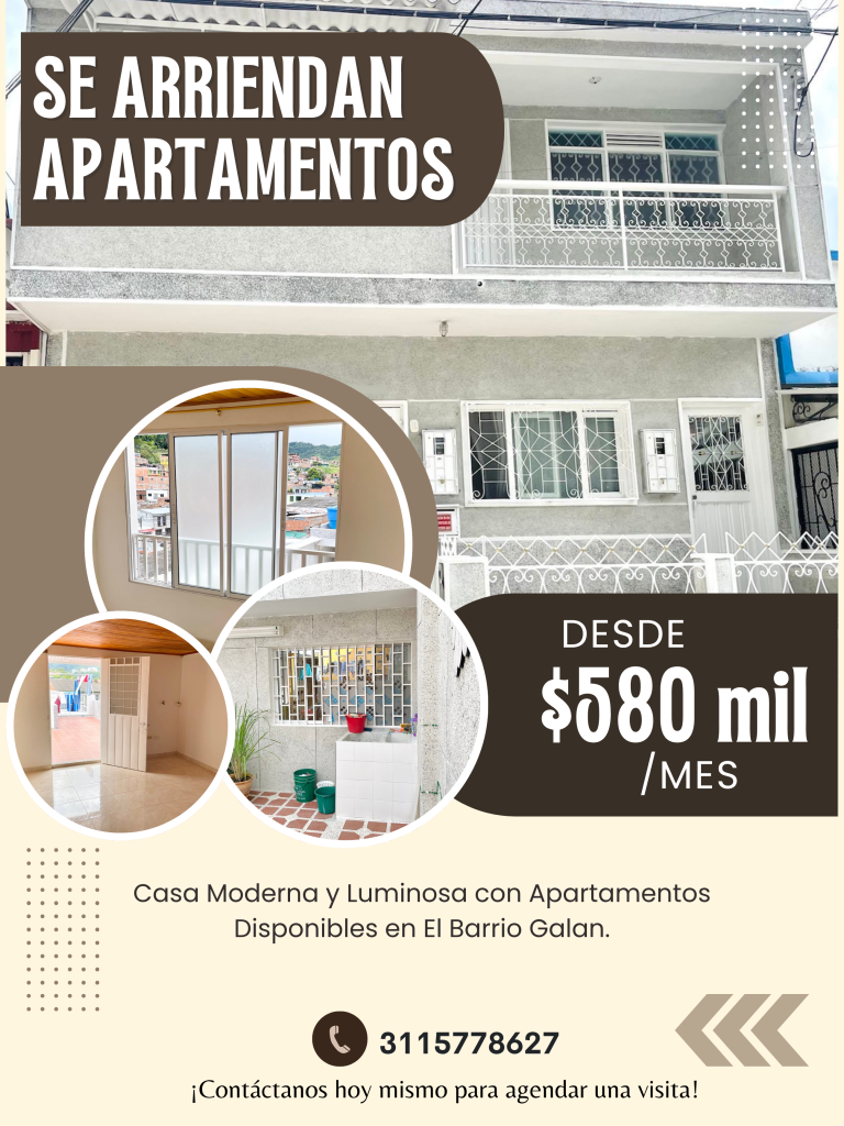 Apartamento en Arriendo