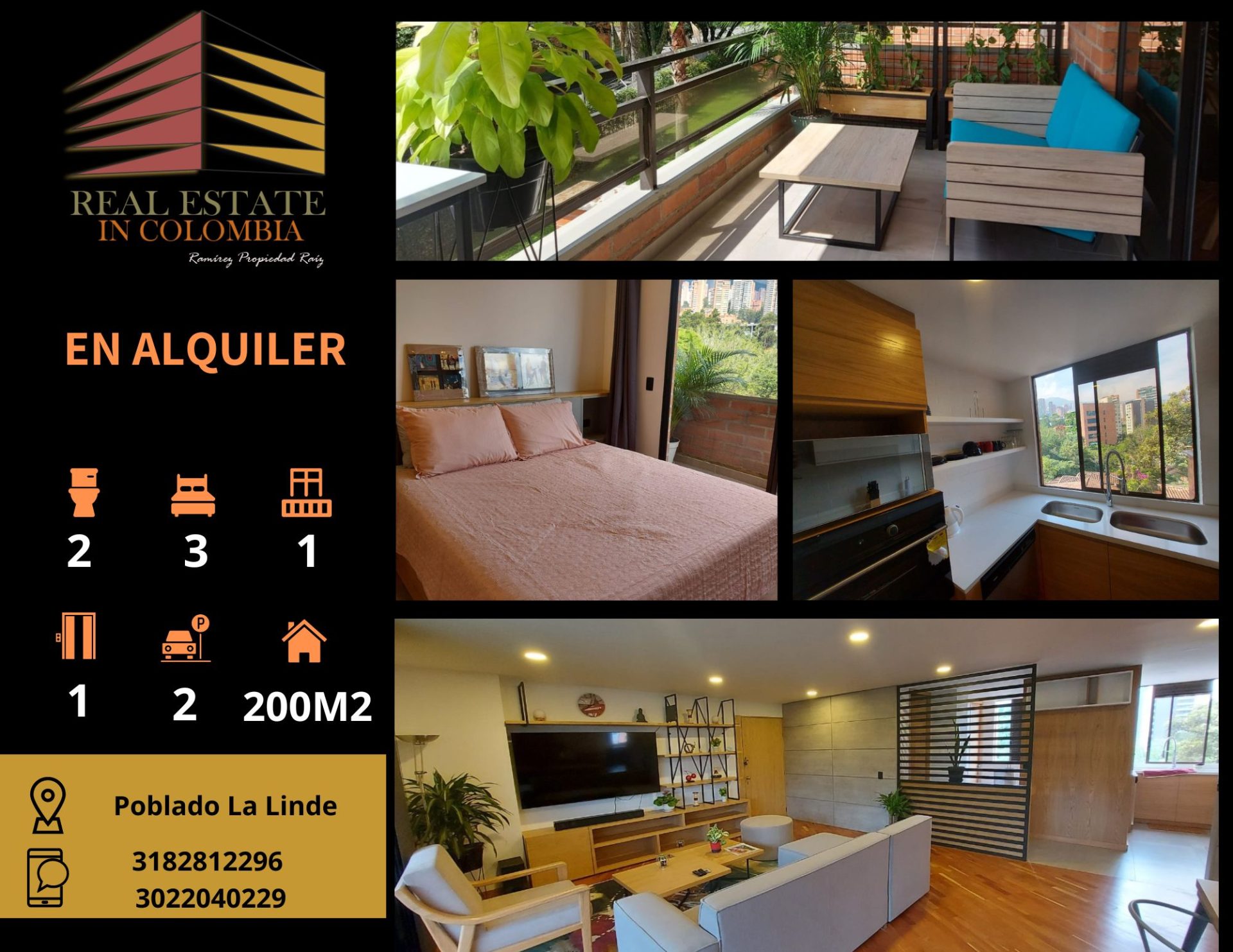 APARTAMENTO EN ARRIENDO- EL POBLADO- LA LINDE