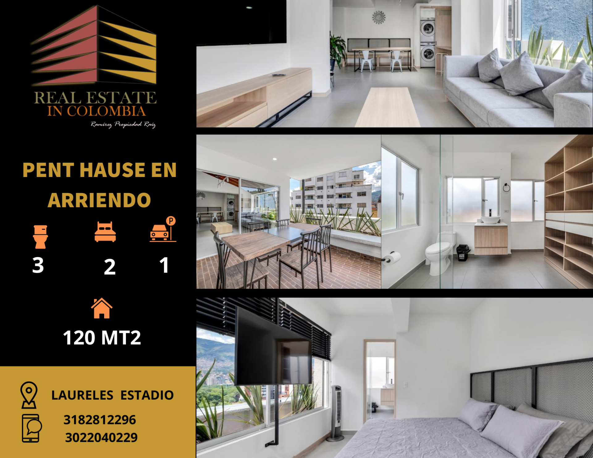 Penthouse Amoblado en Arriendo en el Estadio