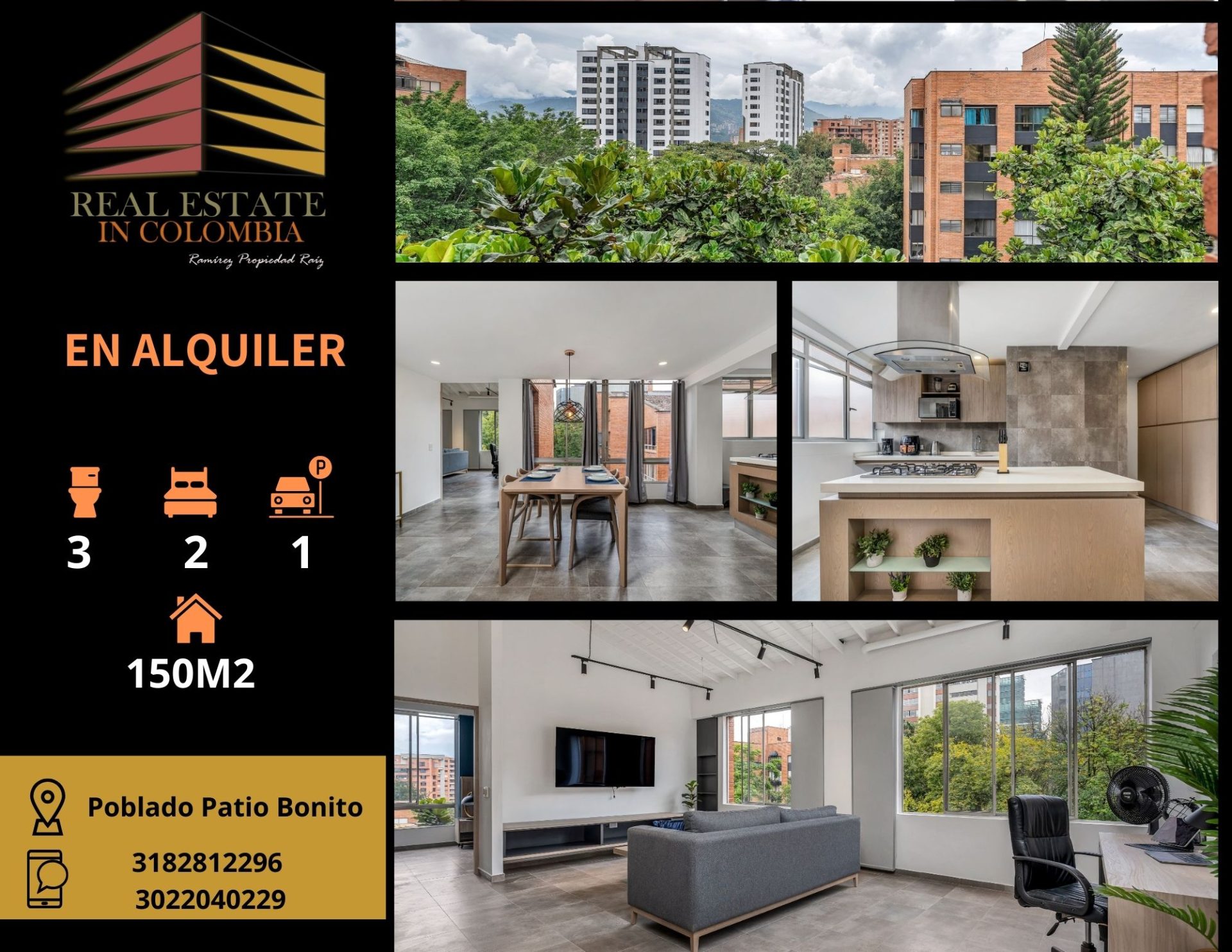 APARTAMENTO EN ARRIENDO EN EL POBLADO – PATIO BONITO